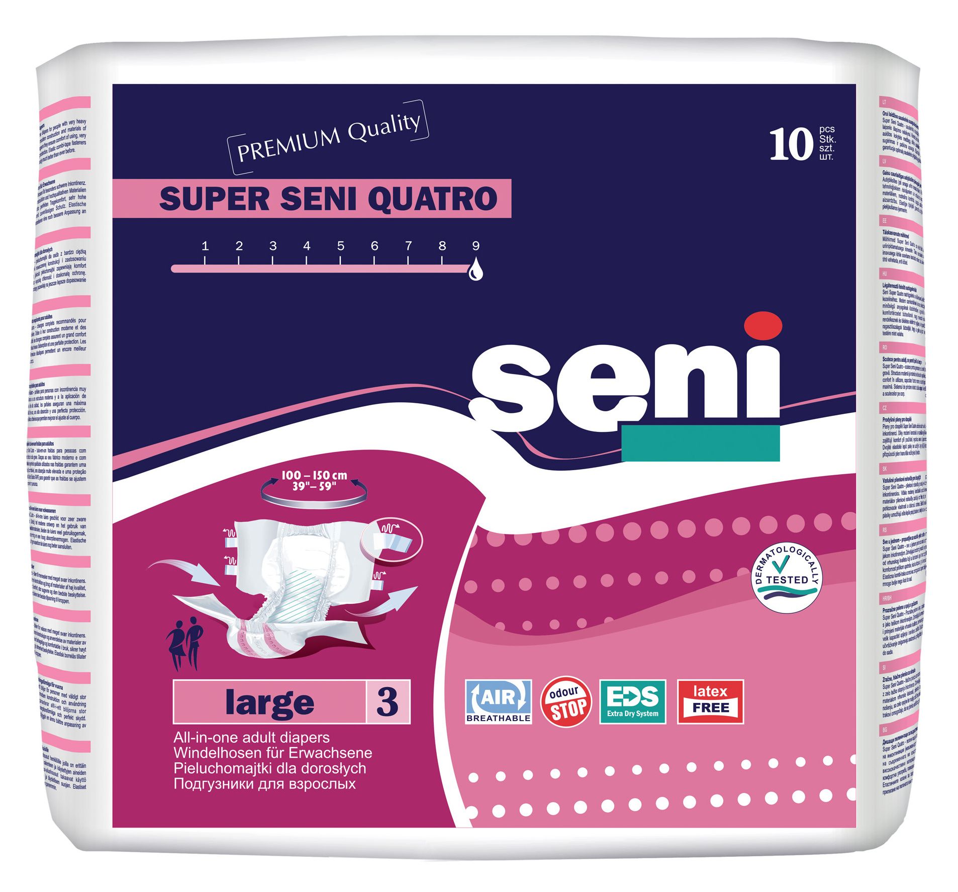 Seni Super Quatro Large inkontinenční plenkové kalhotky 10 ks Seni