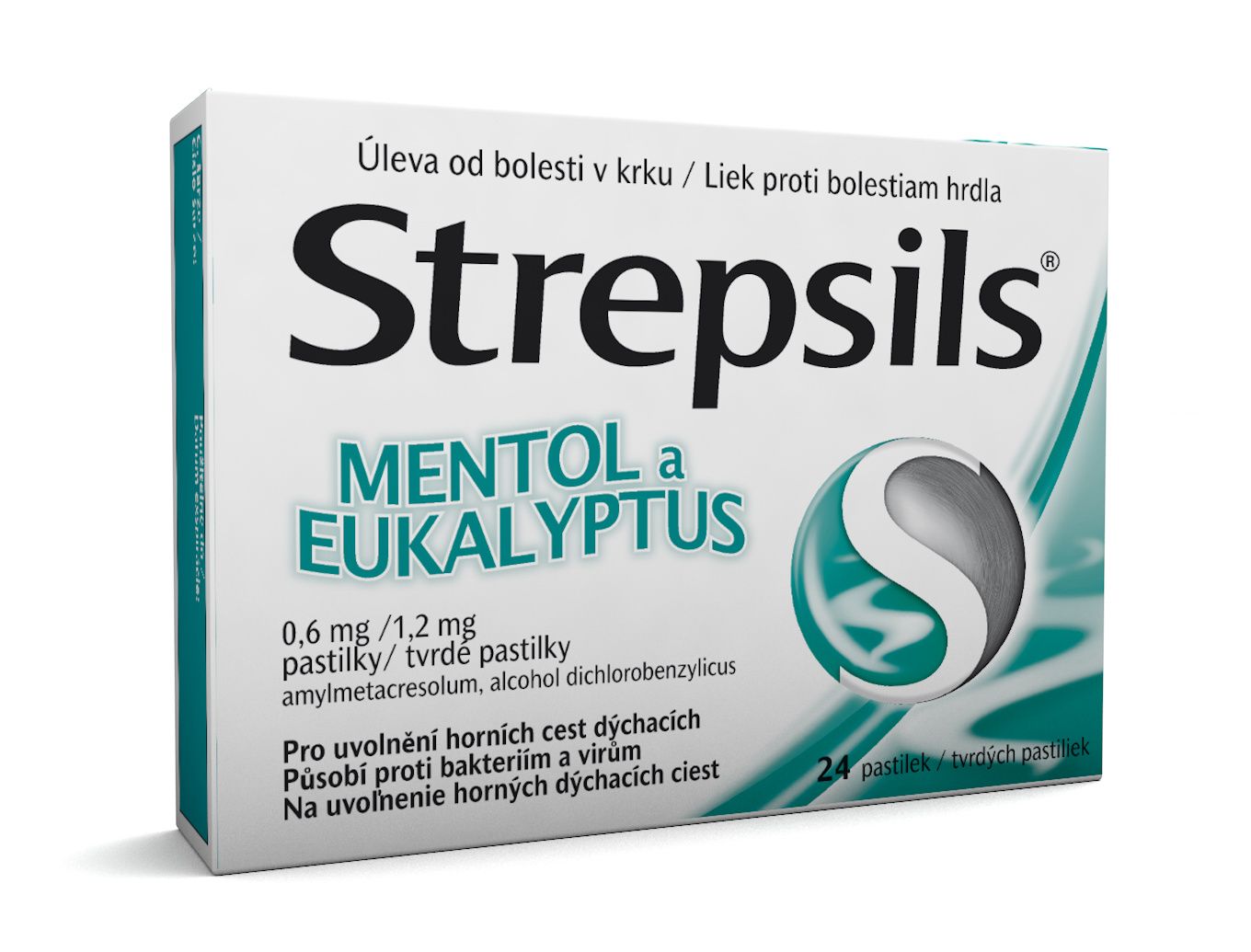 Strepsils Mentol a eukalyptus 24 pastilek Strepsils