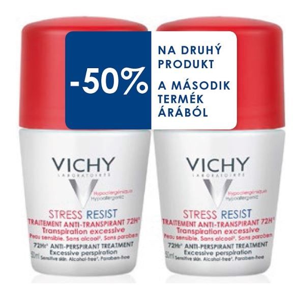Vichy Deo Antiperspirant Stress Resist 72h proti nadměrnému pocení DUO 2x50 ml Vichy
