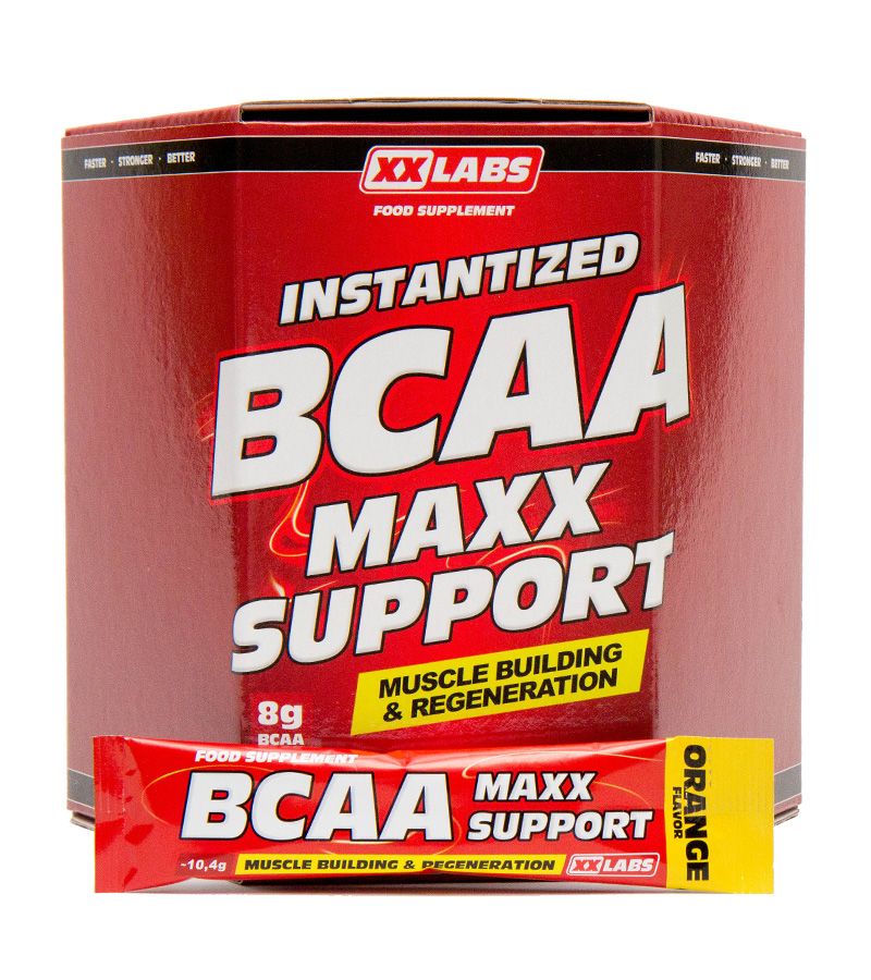Xxlabs BCAA Maxx Support příchuť pomeranč 620 g/60 sáčků Xxlabs