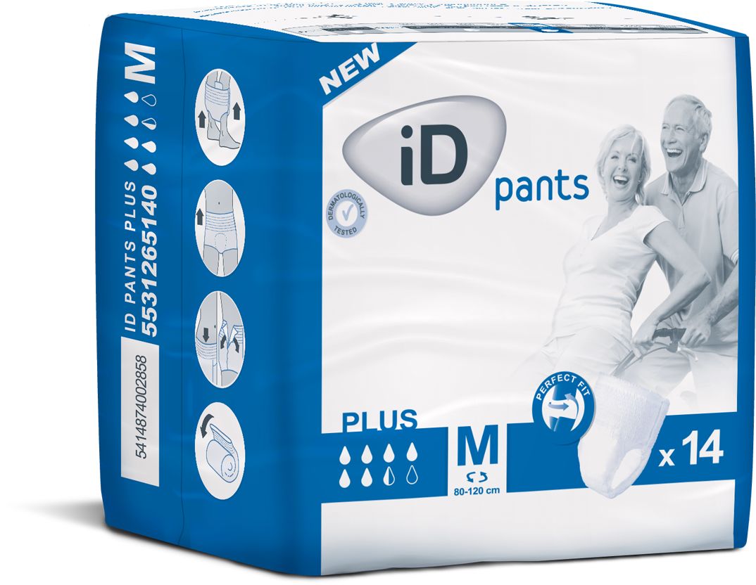 iD Pants Medium Plus plenkové kalhotky navlékací 14 ks iD