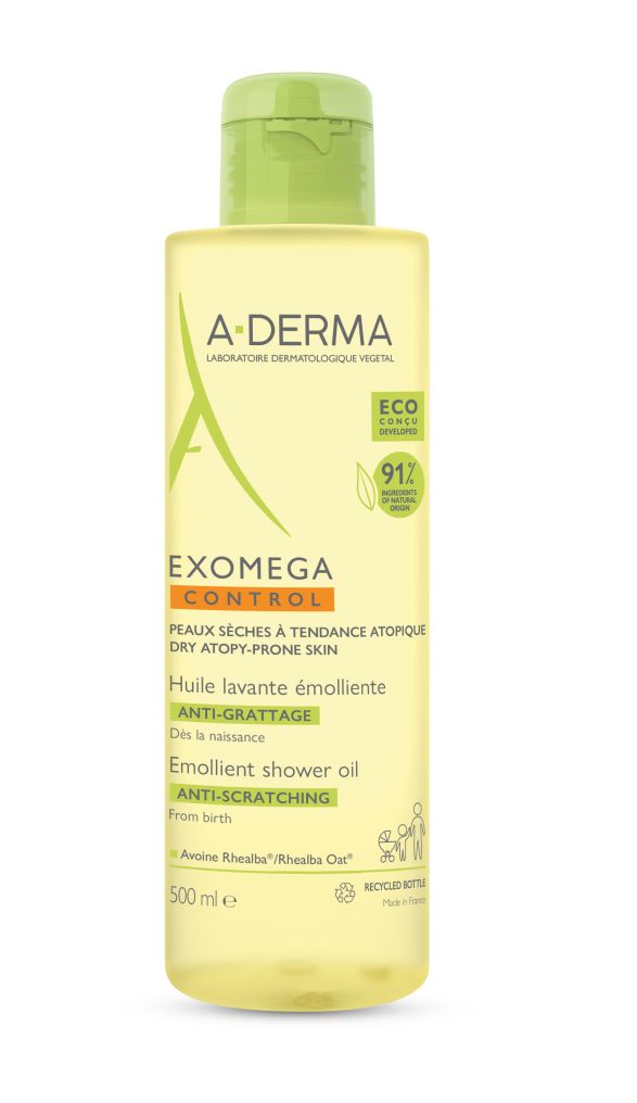 A-Derma Exomega Control zvláčňující sprchový olej pro suchou kůži se sklonem k atopii 500 ml A-Derma