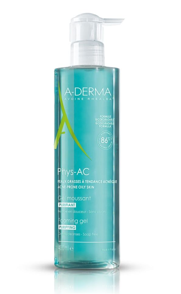 A-Derma Phys-AC Čistící pěnivý gel 400 ml A-Derma