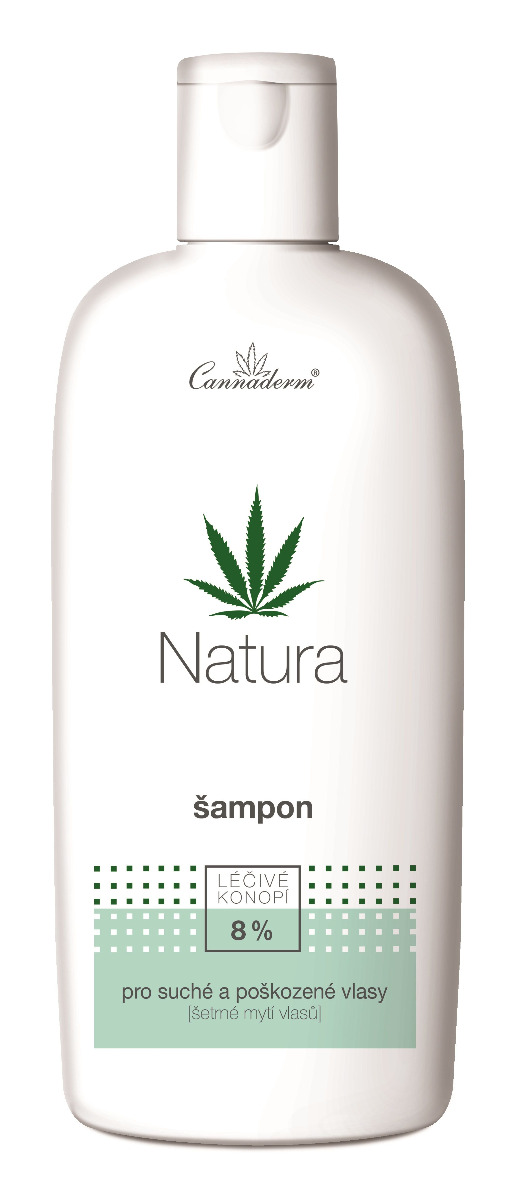 Cannaderm Natura Šampon na suché a poškozené vlasy 200 ml Cannaderm