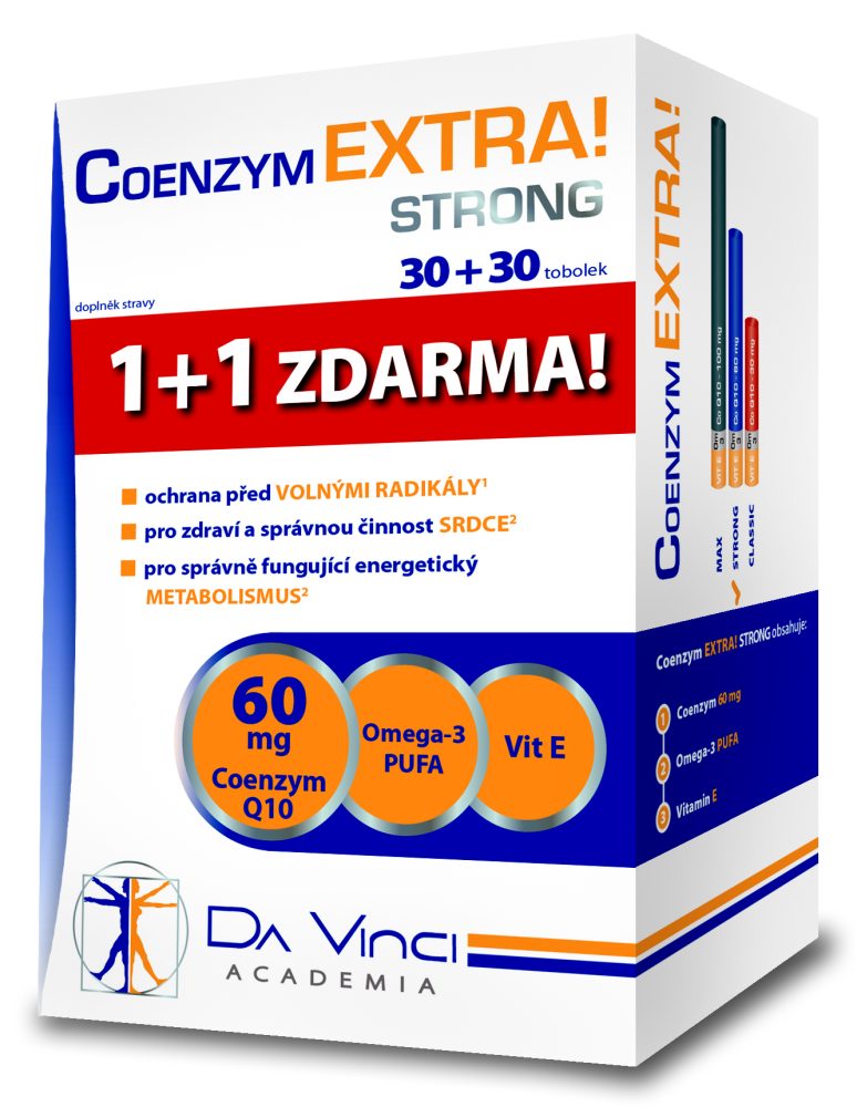 Da Vinci Academia Coenzym EXTRA! Strong 60 mg 30+30 tobolek Da Vinci Academia
