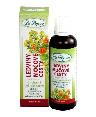Dr. Popov Ledviny-močové cesty bylinné kapky 50 ml Dr. Popov