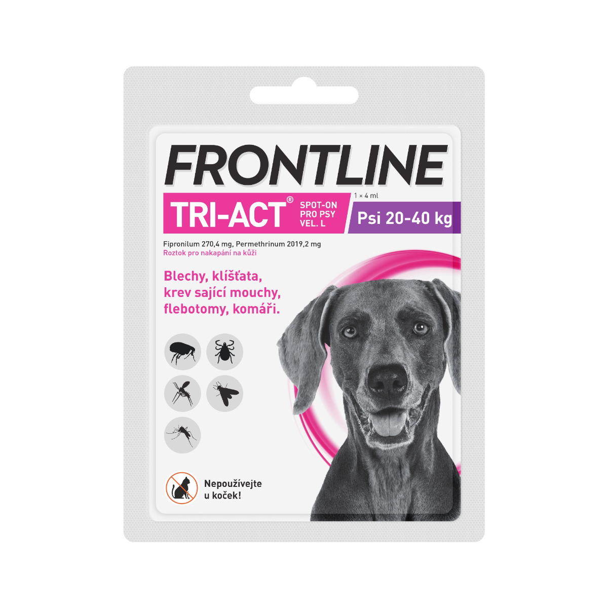 FRONTLINE TRI-ACT pro psy 20-40 kg (L) 1 pipeta FRONTLINE