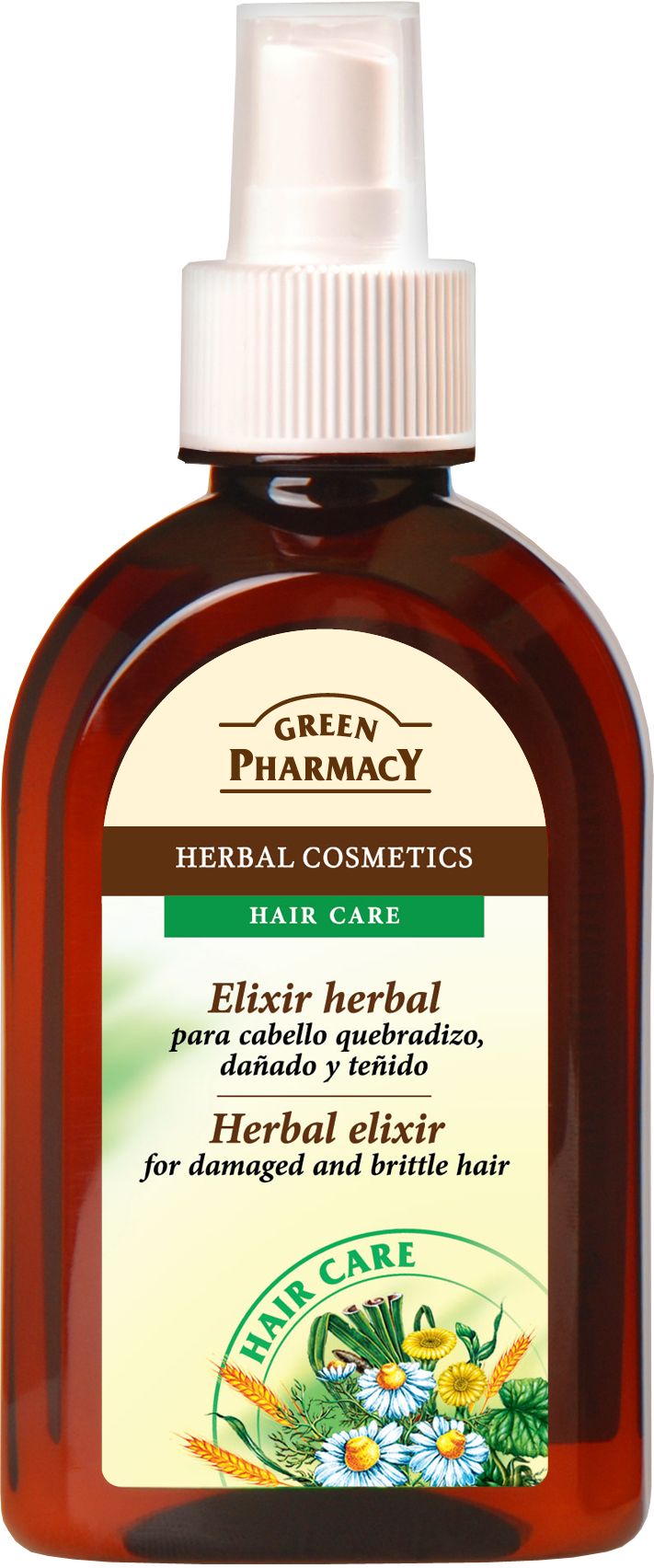 Green Pharmacy Herbal elixír pro křehké a poškozené vlasy 250 ml Green Pharmacy