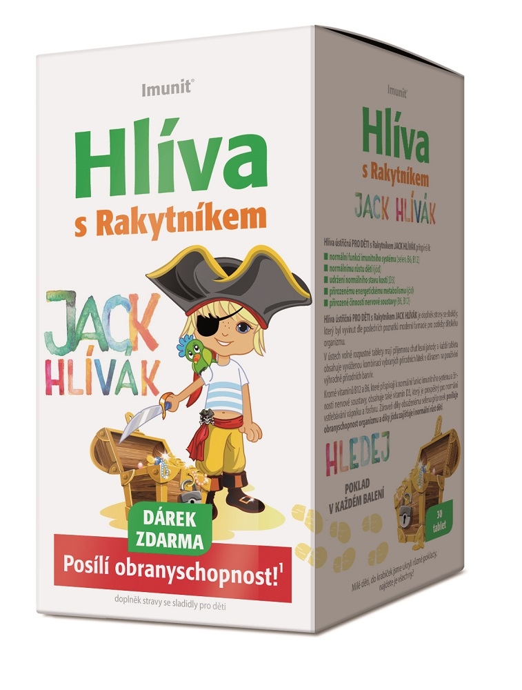 Imunit Jack Hlívák Hlíva s rakytníkem pro děti 30 tablet Imunit