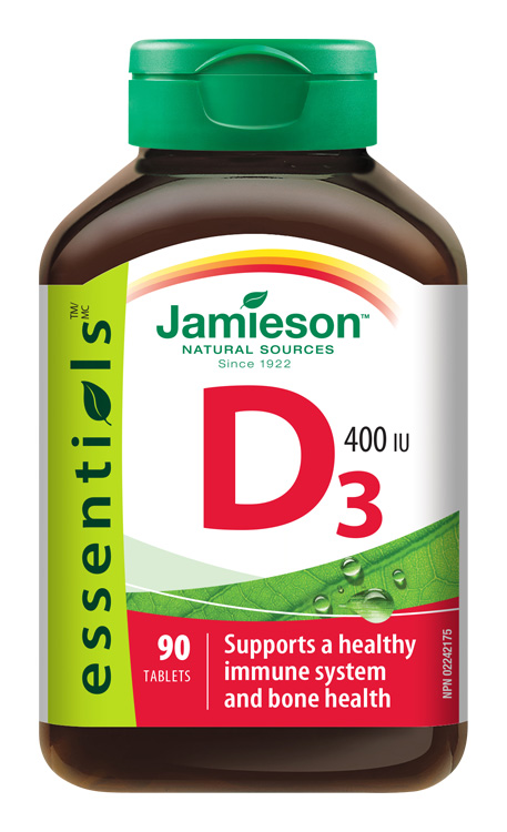 Jamieson Vitamín D3 400 IU 90 tablet Jamieson