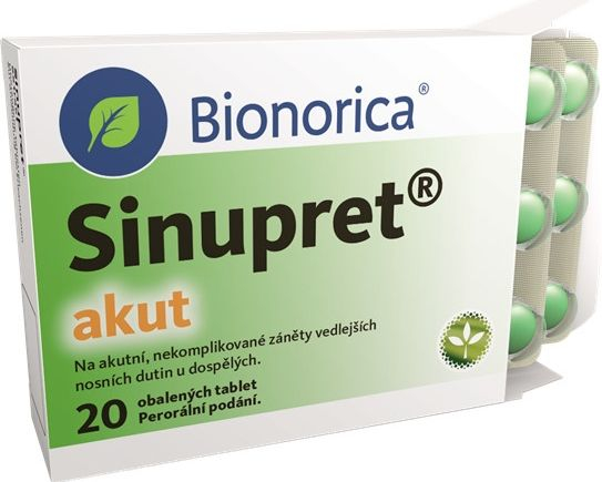 Sinupret akut 20 obalených tablet Sinupret
