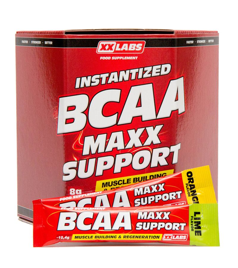 Xxlabs BCAA Maxx Support příchuť pomeranč-limetka 620 g/60 sáčků Xxlabs