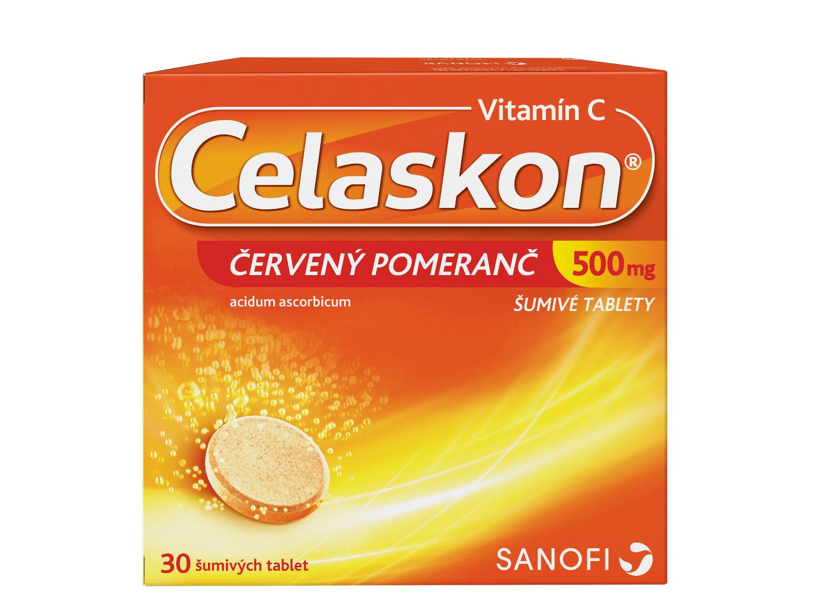 Celaskon Červený pomeranč 500 mg 30 šumivých tablet Celaskon