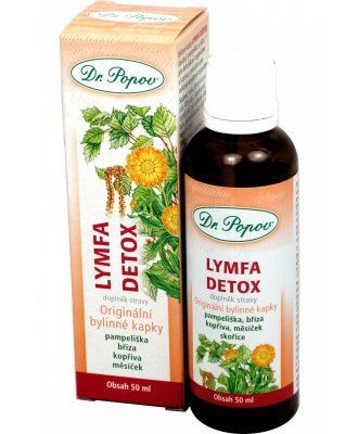 Dr. Popov Lymfa Detox bylinné kapky 50 ml Dr. Popov