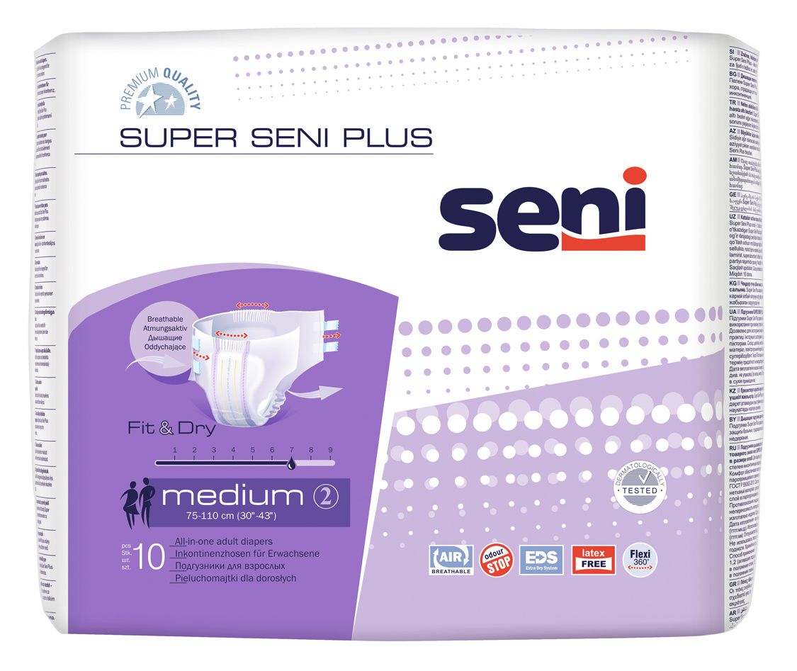 Seni Super Plus Medium inkontinenční plenkové kalhotky 10 ks Seni