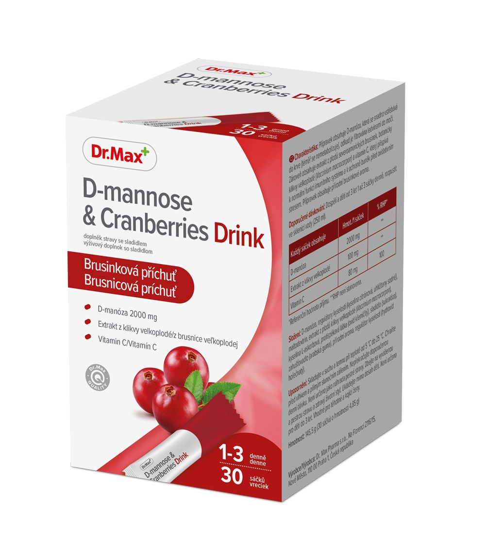 Dr.Max D-mannose & Cranberries Drink 30 sáčků Dr.Max
